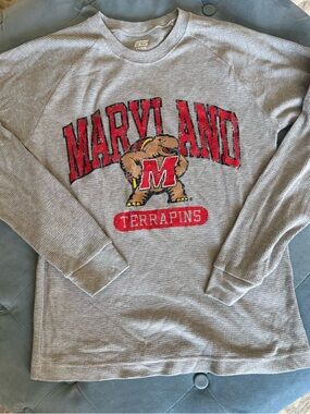 Maryland Terrapins Grey Thermal Long Sleeve Shirt